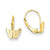 14k Yellow Gold Butterfly Leverback Earrings