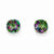 14k Yellow Gold Round Mystic Topaz 6mm Post Earrings