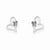 14k White Gold Heart W/Butterfly Post Earrings