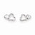 14k White Gold Heart Dangle Post Earrings