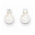 14k Yellow Gold CZ 5mm Freshwater Cultured Pearl Post Earrings