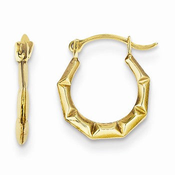 14k Yellow Gold Tiny Hollow Hoop Earrings