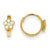 14k Yellow Gold CZ Star Hinged Hoop Earrings