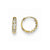 14k Yellow Gold CZ Hinged Hoop Earrings