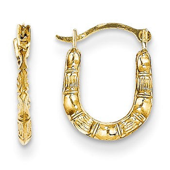 14k Yellow Gold Tiny Hollow Hoop Earrings