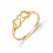 14k Yellow Gold Heart Baby Ring