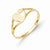 14k Yellow Gold Heart Baby Ring