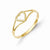 14k Yellow Gold Heart Baby Ring