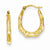 14k Yellow Gold Hollow Oval Hoop Earrings