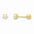 14k Yellow Gold Reversible Cultured Pearl Bead Earrings