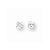 14k White Gold 4mm CZ Post Earrings