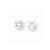 14k White Gold 5.25mm CZ Post Earrings