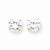 14k Yellow Gold 8mm CZ Post Earrings