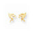 14k Yellow Gold Polished Cupid Screwback Earrings