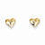 14k Yellow Gold Sm. Puffed Heart Earrings