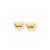 14k Yellow Gold Double Heart Earrings