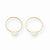 14k Yellow Gold Endless Hoop with Cultured Pearl Earrings