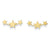 14k Yellow Gold Polished 3-Star Post Earrings