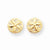 14k Yellow Gold Polished S& Dollar Post Earrings