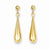 14k Yellow Gold Tear Drop Dangle Earrings
