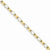 14K Yellow Gold Rhodium Polished Heart & X Bracelet