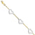 14K White and Yellow Gold Heart Bracelet