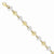 14K White and Yellow Gold Hammered Hearts Bracelet