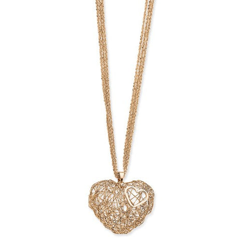 14K Rose Gold Adjustable Ustable Triple Stran Necklace