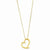 14K Yellow Gold Fancy Polished Heart Necklace