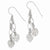 14k White Gold Dangle Heart Earrings
