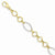 14K White and Yellow Gold Round & Oval Link Bracelet