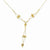 14K Yellow Gold Bead Lariat Necklace