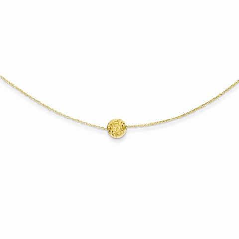 14K Yellow Gold Bead Necklace