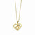 14K Two-Tone Multiple Heart Pendant Necklace