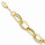 14K Yellow Gold Polished and Textured Hollow Bracelet