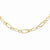 14K Yellow Gold Polished and Textured Hollow Necklace