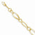 14K Yellow Gold Polished and Textured Hollow Bracelet
