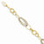 14K White and Yellow Gold Textured Hollow Bracelet