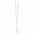 14K White Gold Diamond-Cut Beaded Rosary Necklace