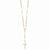 14K Yellow Gold Diamond-Cut Beaded Rosary Necklace
