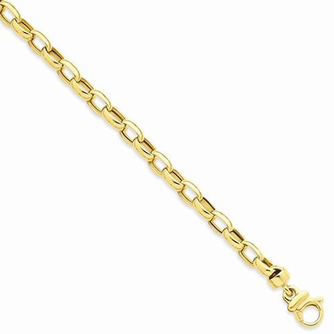14K Yellow Gold Polished Fancy Link Bracelet