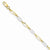 14K White and Yellow Gold Polished Fancy Link Bracelet