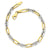 14K Yellow Gold Two-Tone Fancy Link Bracelet