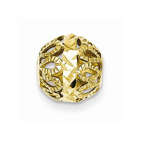 14k Gold Diamond-cut Gold Ball Chain Slide Pendant, Pendants for Necklace