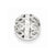 14k White Gold Diamond-cut Filigree Ball Chain Slide Pendant, Pendants for Necklace