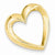 14k Gold Heart Slide Pendant, Classy Pendants for Necklace