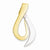 14k Gold Two-tone Fits up to 6mm Omega, 8mm Reversible, Omega Slide Pendant, Charm