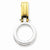 14k Gold Two-tone Fits up to 2.5mm Omega, 6mm Reversible, Omega Slide Pendant, Pendants for Necklace