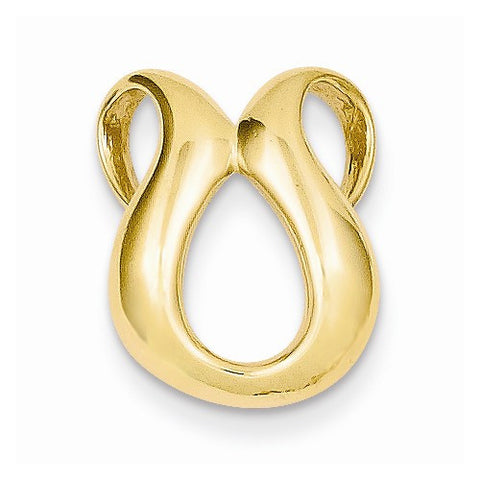 14k Gold Fits up to 2mm Regular & 4mm Fancy/Reversible Fancy Omega Slide Pendant, Beautiful Pendants for Necklace
