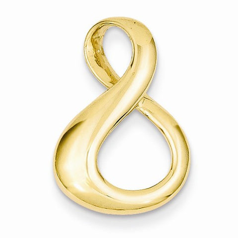 14k Gold Fits up to 2mm Regular & 4mm Fancy/Reversible Fancy Omega Slide Pendant, Delightful Pendants for Necklace